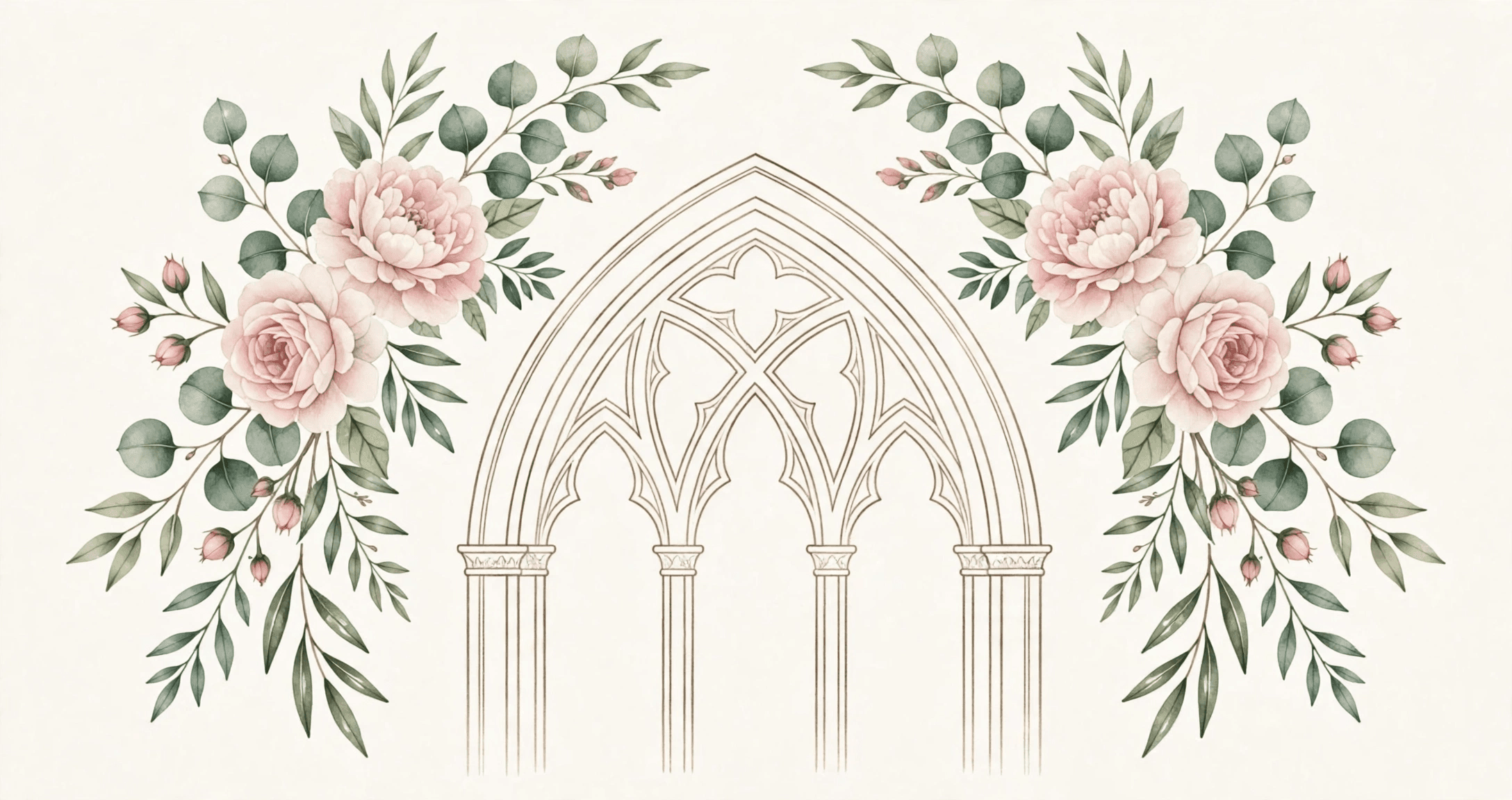 Floral wedding arch
